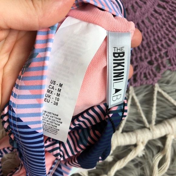 The Bikini Lab Pink And Blue Striped Swim Top - Picture 4 of 6